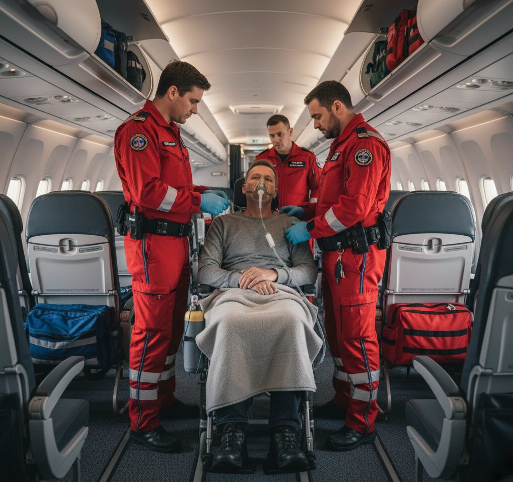 Eskorta medyczna w samolocie z Hiszpanii